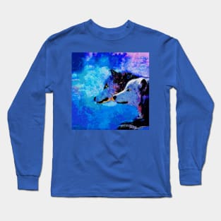 WOLF MOON CELESTIAL NIGHTS Long Sleeve T-Shirt